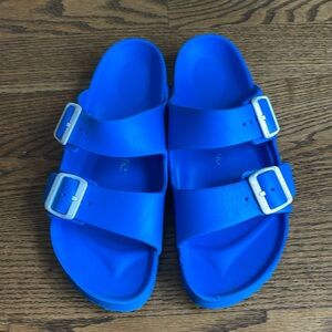 BIRKENSTOCK UNISEX EVA ARIZONA SANDALS - ULTRA BLUE-Women’s 10-10.5/Mens 8-8.5.